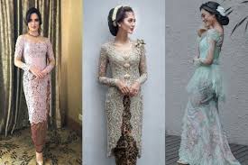 Model brokat dengan kain adat.terusan.com : 10 Model Kebaya Untuk Orang Kurus Terkini