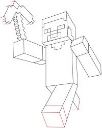 Here's a set of free printable alphabet letter images for you to download and print. How To Draw Steve With A Pickaxe From Minecraft With Easy Step By Step Drawing Tutorial How To Draw Step By Step Drawing Tutorials Minecraft Coloring Pages Minecraft Printables Minecraft Drawings