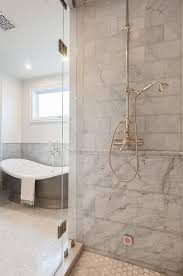 Chair rail molding selection includes classic chair rail profiles and traditional chair rails. Walk In Shower Featuring Mixed Gray Marble Shower Tiles With Marble Chair Rail Tiles Fitted With A Vintage Expose Marble Shower Tile Marble Showers Shower Tile