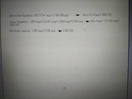 Write A Net Ionic Equation For The Overall Reaction That Occurs When Aqueous Solutions Of Sodium Brainly Com