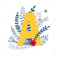 Fancy letters for you to copy and paste! Alphabet Letter A In Floral Design With Flowers And Plants Colorful Abc Element Royalty Free Cliparts Vectors And Stock Illustration Image 68695485