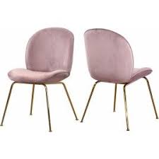 Blush Pink Velvet Mid Century Accent Dining Chair Gold Legs Set Of 2 Velvet Dining Chairs Dining Chairs Dining Chair Set
