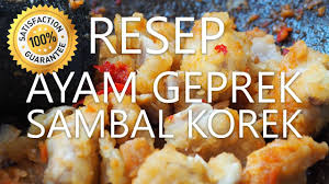 Yuk kita mulai saja mencoba resep ayam geprek sambal korek ini! Resep Ayam Geprek Sambal Korek Youtube