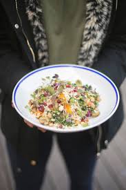 Israeli couscous is a little different from what most of us think of when we hear couscous. Warm Pearl Couscous Salad Chickpeas Pumpkin Kale Dried Cranberries Green Olives Smoked Almonds Pomegranate Soft Herbs Lemon Dressing Picture Of Riverland Melbourne Tripadvisor