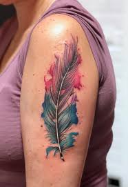 Man kann die feder alleine darstellen oder mit indianischen. Westend Tattoo Wien Tattoo Arm Tattoo Upper Arm Tattoo Feather Tattoo Watercolor Tattoo Feder Tattoo Tattoos Korperkunst Tattoos Tattoo Wien