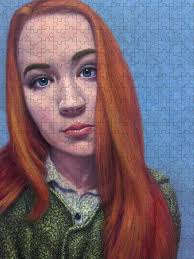 Snowflake in Red Jigsaw Puzzle