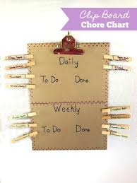 Clipboard Chore Chart With Clothespins Aileen Cooks