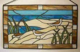 Sandpipers Artist David Cole Cold Glass Category Just For Fun Contest Stained Glass Express Manchest Glass Art Pictures Stained Glass Birds Stained Glass