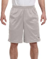 champion 81622 long mesh shorts with pockets