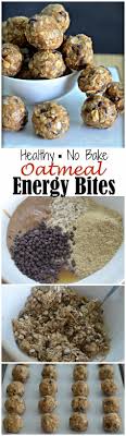 1 Tasse De Flocons D Avoine 1 2 Tasse De Beurre D Amande Ou De Beurre D Arachide Substitut 1 2 Tasse De Copeaux De Chocolat Oatmeal Energy Bites Snacks Food