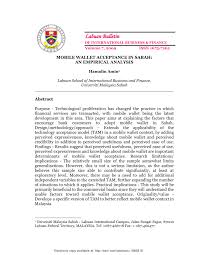 My life gets better with e wallet. Pdf Mobile Wallet Acceptance In Sabah An Empirical Analysis