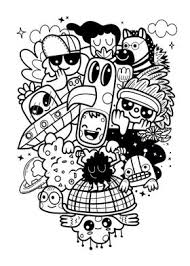And then draw this godzilla's mouth. Doodle Cute Monster Poster By 9george Pongatichat Displate