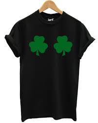 Shamrock Boobs T Shirt Leprechaun St Patrick's Day Funny Women Girl  Joke Irish | eBay