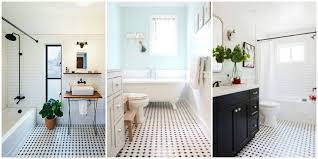 Bathrooms are perfect rooms for experimenting with this scheme. Classic Black And White Tiled Bathroom Floors Are Making A Huge Comeback