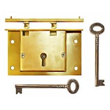 Large Brass Box Lock Antique Furniture Antique Hardware Furnitue