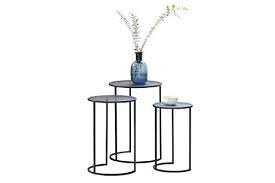 The surface area of the table is small; Tables Round Coffee Tables For Small Spaces Modern Side Tables For Living Room Black Metal End Bedside Tables Entryway Lifa Living Nest Of 3 Tables Home