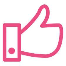 Thumbs Up Icon Stroke Pink In 2020 Thumbs Up Icon Icon Layout Template