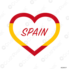Flagge von spanien wappen von spanien galerie. Spanien Flagge Im Herzen Ich Liebe Mein Land Zeichen Stock Stock Vektorgrafi Crushpixel