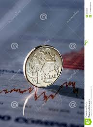 falling australian dollar stock image image of backlight