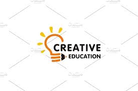 Bulb Pencil Creative Education Logo Education Logo Creative Education Typographic Logo Design