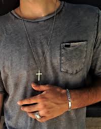 Cross length about 3 cm; Large Christian Cross Necklacemens Skinny Cross Pendant Etsy In 2021 Mens Cross Necklace Christian Cross Necklace Men Necklace