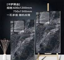 Factory Direct Luxury Black Tiles 60x120 cm Modern Polished for Living Room Floors Walls Anti-Slip Featuring Black White Texture
