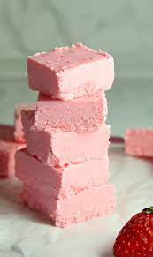 2 Ingredient Strawberry No Bake Fudge Recipe No Bake Fudge Fudge Recipes Homemade Fudge