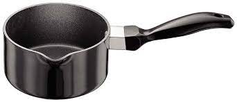 Non stick saucepan pot with lid induction cookware milk soup kitchen essential. Buy Hawkins Futura Nonstick Saucepan Capacity 1 Litre Diameter 14 Cm Thickness 3 25 Mm Black Ns10 Online At Low Prices In India Amazon In