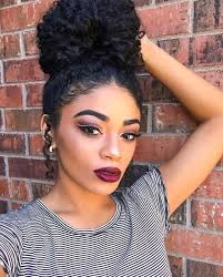 In this video i show you guys the quick and easy way to achieve a high puff and curly bun!binge watch me here: Curly Hair Black Girl Messy Bun Hairstyles Novocom Top
