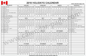 Free Printable Holiday Calendar 2019 Canada Templates With Notes Download Blank 2019 Holidays Ca Holiday Calendar Holiday Calendar Printable Holiday Templates