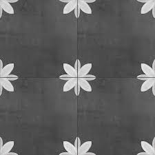 Black And White Kitchen Floor Tile Lowes Della Torre Fiona 29 Pack Black And White 8 In X 8 In Glazed Porcelain Encaustic Floor And Wall Tile Lowes Com Floor And Wall Tile Wall Tiles Porcelain Flooring