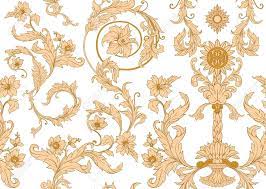Estampa feita com elementos desenhados e pintados à mão, com copics e depois tratados em photoshop para compor a estampa. Seamless Pattern Background In Baroque Rococo Victorian Renaissance Rococo Art Rococo Aesthetic Baroque Ornament