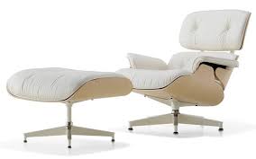 The eames chair concept was conceived by the considered. Herman Miller Eames Lounge Chair Ottoman White Ash The Century House Madison Wi