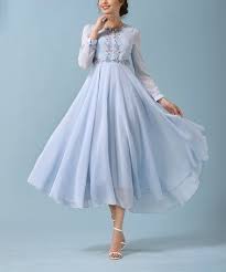 Blue Floral Embroidery A Line Dress Zulily Ropa Moda Faldas