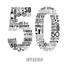 Birthday Wishes Clip Art Black And White Advocate Art London Marbella New York Happy 50th Birthday 50th Birthday Quotes Happy 50th Birthday Wishes