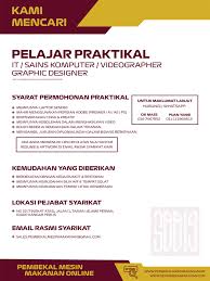 De.visymosearch.com has been visited by 100k+ users in the past month Peluang Untuk Menjalani Latihan Industri Di Perlis Bidang It Sains Komputer Videographer Graphic Designer Kedai Mesin Proses Makanan Bumiputera