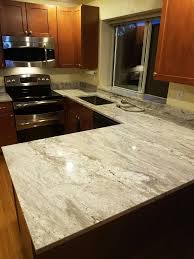 White Glacier Granite Counter Tops With Maple Cognac Cabinets Countertops Granite Countertops Kitchen Grey Granite Countertops