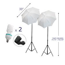 2 100 Inches Photo Light Stand Umbrella Lights White Umbrellas Kaezi Photography