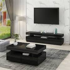 It may be surprising, but many coffee tables double as tv stands. J Best Venture Glossy Glasgow Tv Stand With Center Table Black Price From Konga In Nigeria Yaoota