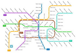 City Subway Map Edraw Map Software Supports To Draw World Map With Pointers 2d And 3d Directional Map Subway Map Location Subway Map Mapping Software Map