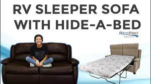 In the past, combining a sofa and a bed often resulted in a clunky product that was both uncomfortable and unsightly. Rv Sleeper Sofa With Hide A Bed Youtube