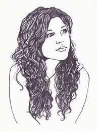How To Draw Curly Hair Girl Drawing Pictures Curly Hair Drawing How To Draw Hair