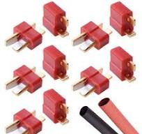5 Pairs Deans T Plug Socket RC Connectors Car Buggy Plane Airsoft