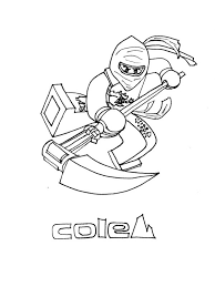 Ninjago cole kx holding elemental weapon coloring page. Lego Ninjago Cole Coloring Page 1001coloring Com