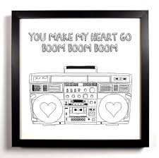 You Make My Heart Go Boom Boom Boom 8 X 8 Print By Staygoldmedia 9 99 Lettering Hand Lettering My Heart