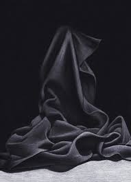 Drapery Still Life Drawing By Sesh Artwork Charcoal and white conte crayon on grey drawing paper. drapery still life by sesh artwork