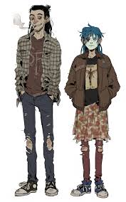 This Looks Like Some Kind Of College Au Fanart Of Some 90s Nickelodeon Kids Cartoon Sally Face Game Character Art Face Art