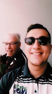 A couple of faces for radio! Nathan Bloechl and the Coach Kent Bennett all  set for football. It's Mount Pleasant vs. Fairfield at the top of the hour  only