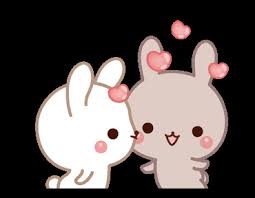 Moving Lovey Dovey Bunnies 2 Cute Love Cartoons Cute Love Gif Cute Gif