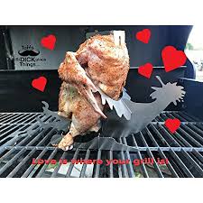 Cover and cook until the chicken reaches an internal temperature of 160ºf at the meaty part of the leg, about 45 minutes. Amazon Com Portable Chicken Stand Beer American Motorcycle Bbq Stainless Steel Rack With Glasses Indoor Outdoor Use Beer Chicken Roaster Stainless Steel Chicken Roasting Rack Bbq Grill Oven Beer Chicken Stand